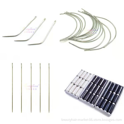 C Shape Curved Sewing Weaving Needles for Hair Weaving and Clipin Hair Extensions